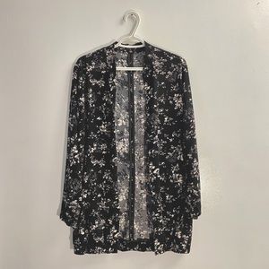 Long Patterned Blazer/Cardigan